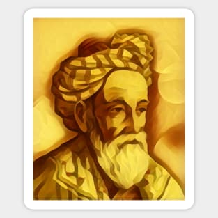 Omar Khayyam Golden Portrait | Omar Khayyam Artwork 9 Sticker